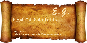 Együd Gabriella névjegykártya