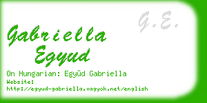 gabriella egyud business card